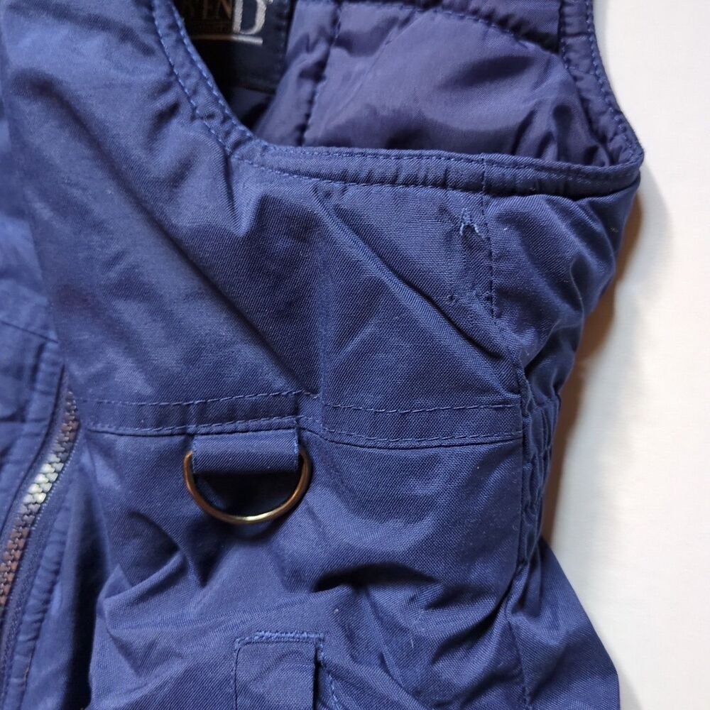 Lands End Snow Ski Pants Kids Size 5 Navy Blue Bibs Overalls Pockets 100% Nylon - Picture 11 of 11